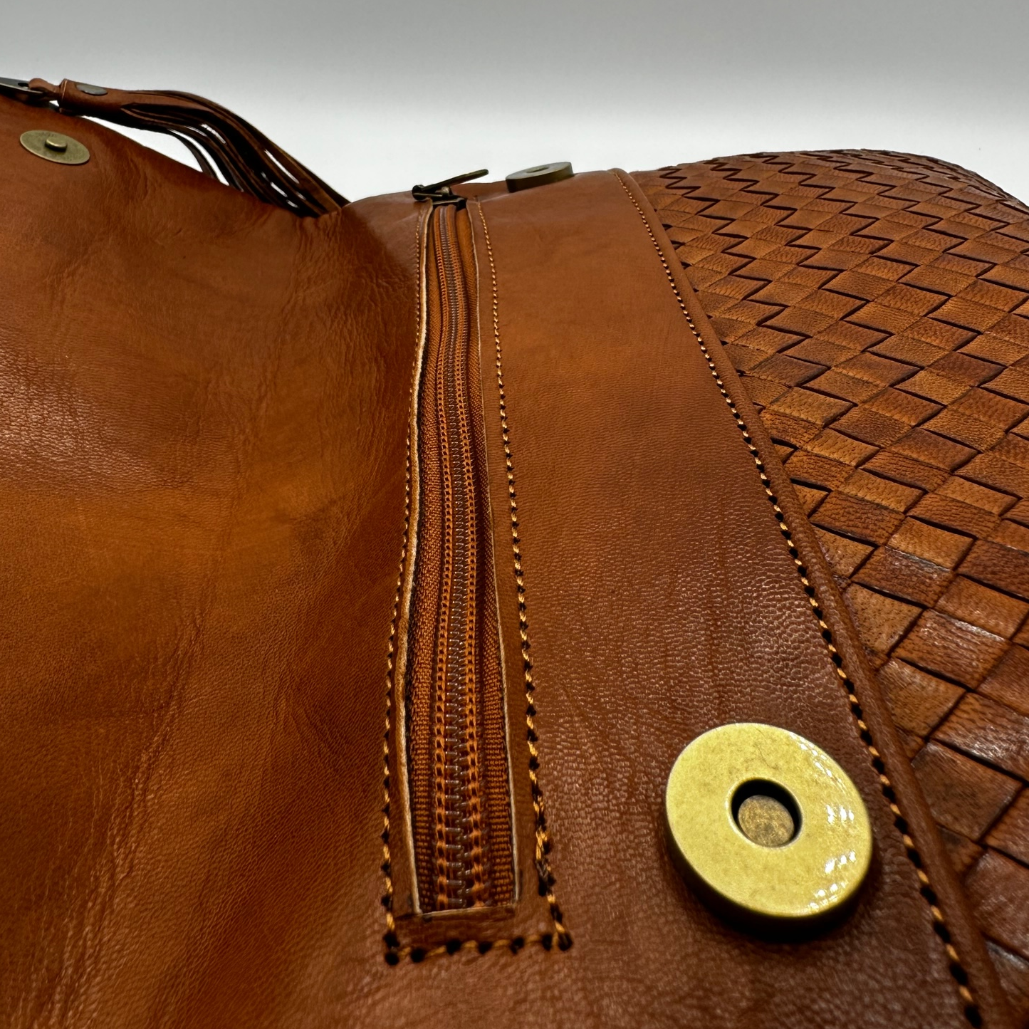 Flecht Mini Brown - Handgemacht aus Leder - Lugoma