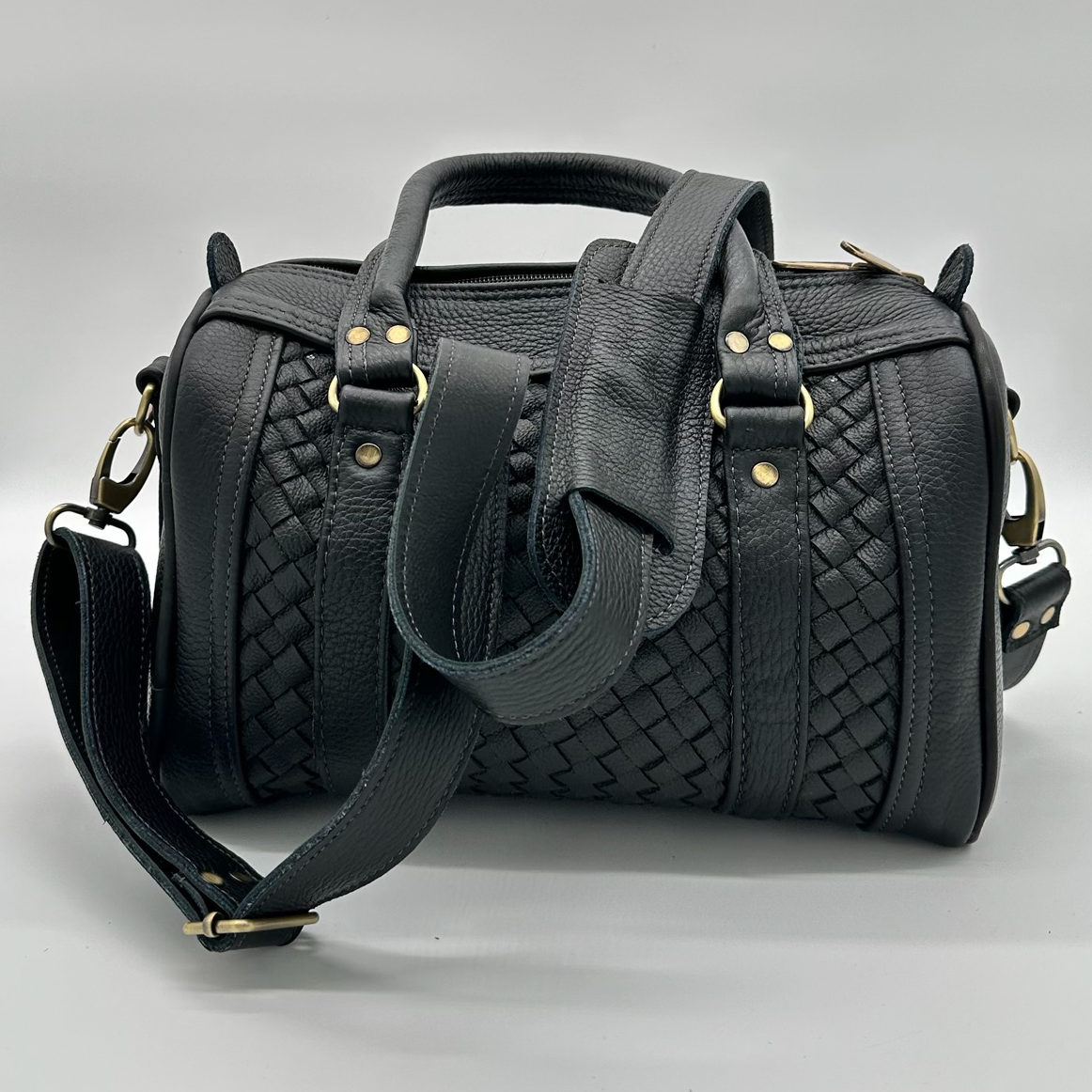 Rex Bag Black - Handgemachte Tasche aus Leder - Lugoma