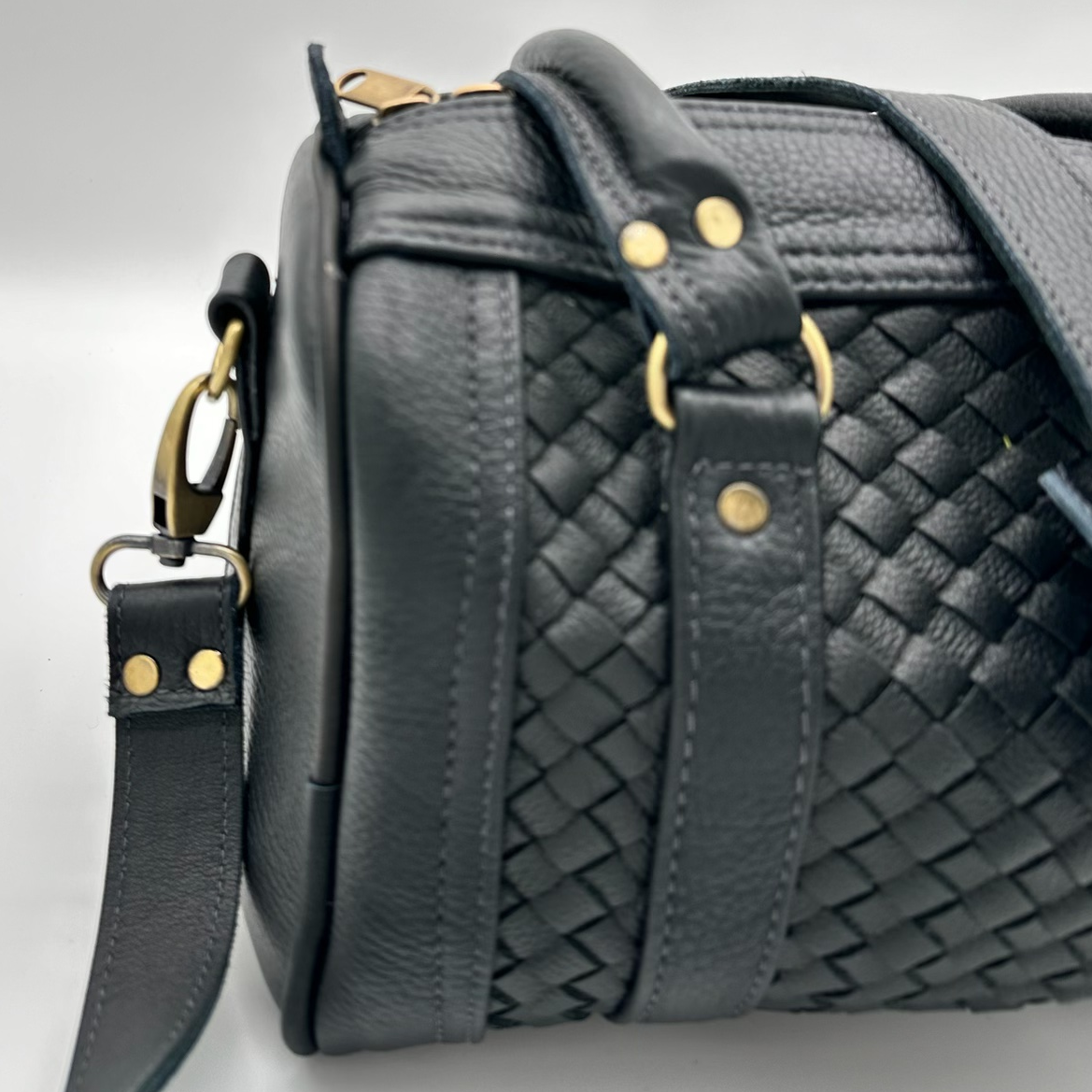 Rex Bag Black - Handgemachte Tasche aus Leder - Lugoma