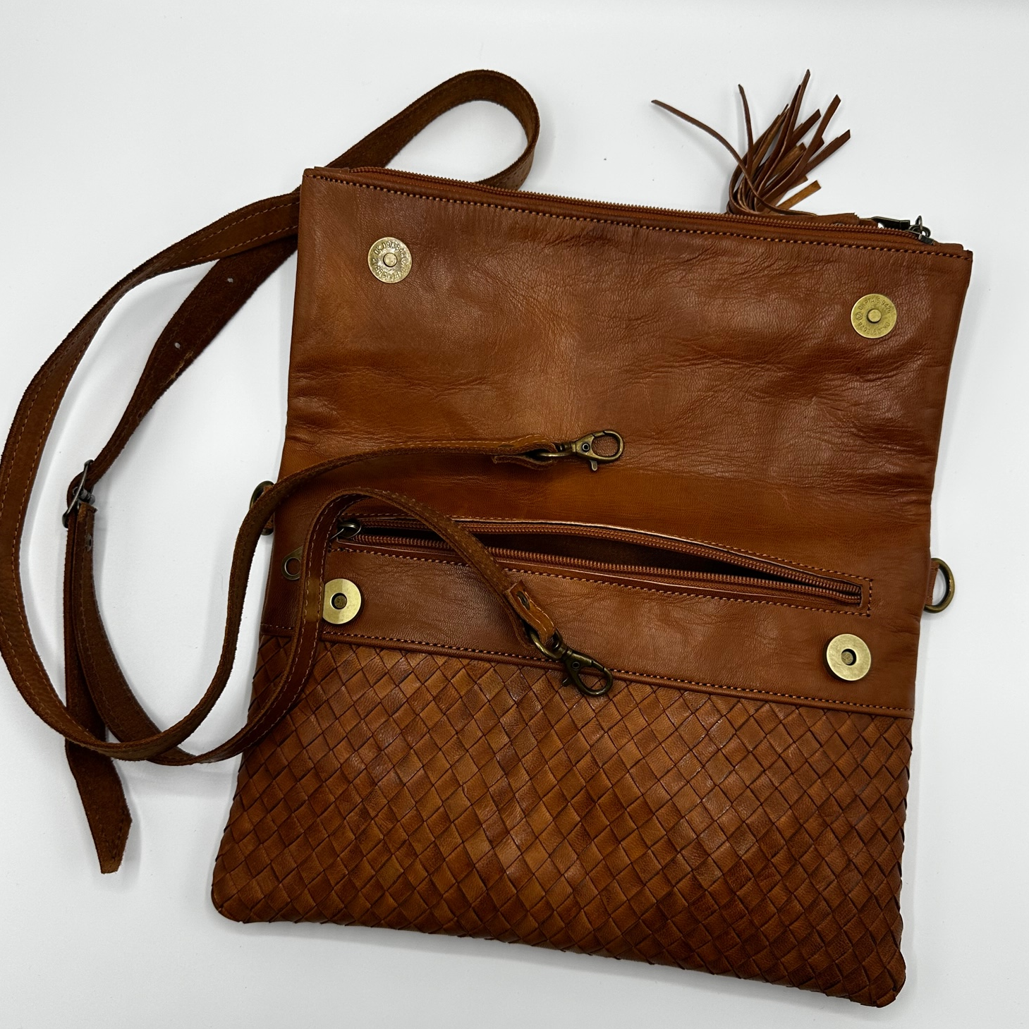 Flecht Mini Brown - Handgemacht aus Leder - Lugoma