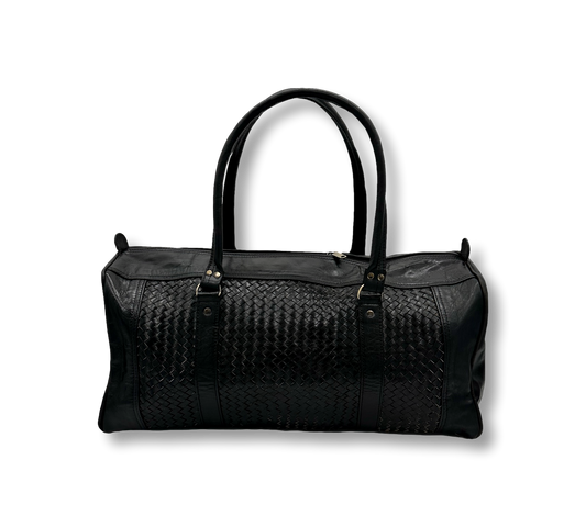 Classy Wonder Black- Handgemachte Reisetasche aus Leder - Lugoma